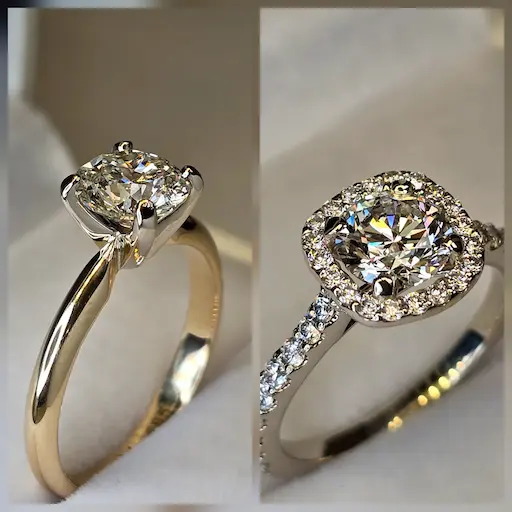 Pierścionki z brylantem-diamentem Diamentowo Mi.