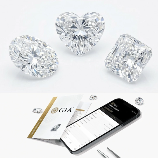 Certyfikaty GIA HRD IGI - Światowa Giełda Diamentów Diamentowo Mi.